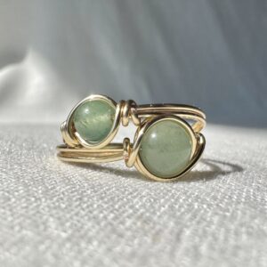 Green Aventurine Ring - Gold