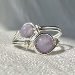 Lavender Jade Ring - Silver