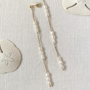 Floating pearl cluster earrings, bridal earrings
