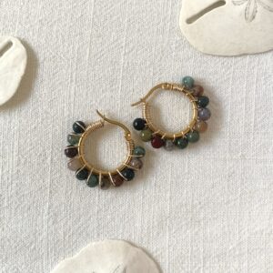 Indian agate hoops