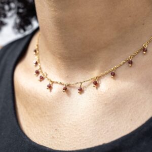 Charlotte Necklace - Red Garnet