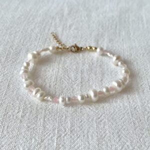 Mixed Pearl & Rose Quartz Bracelet