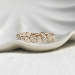 Morganite Braided Ring