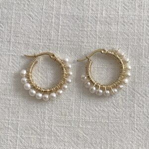 Freshwater Pearl Hoops