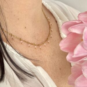 Charlotte Necklace - Rose Quartz