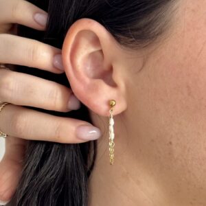 Pearl Chain Studs