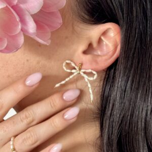 Pearl Bow Earrings