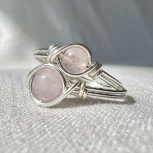 Rose Quartz Ring - Silver